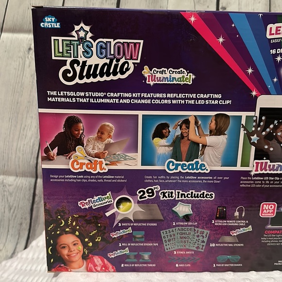 NEW! LET’S GLOW STUDIO. Craft. Create. Illuminate! LED. 29pc kit. Age 8+ - Picture 12 of 14
